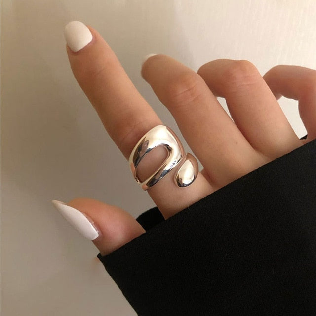#36-3 Minimalist Fashion Silver Rings