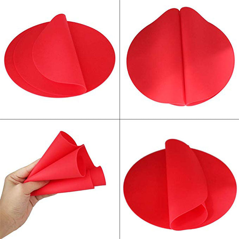 #161 2 pack 12 Inch Silicone Microwave Mat Non-Stick Oven Mat Microwave Turntable Mat Soft Round Silicone Table Mate