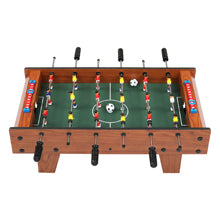#124 🏆 27" Indoor Football Table Log Color Indoor foosball table natural wood color (Suitable for family playrooms)【Ship from US】