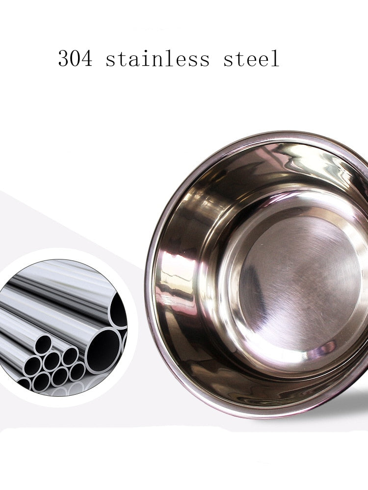 #115 Stainless Steel cat dog bowl tableware Non-slip Feeding Bowl For Pets Anti-fall pet supplies Anti-bite Dog Bowl Cat Feeding Bowl
