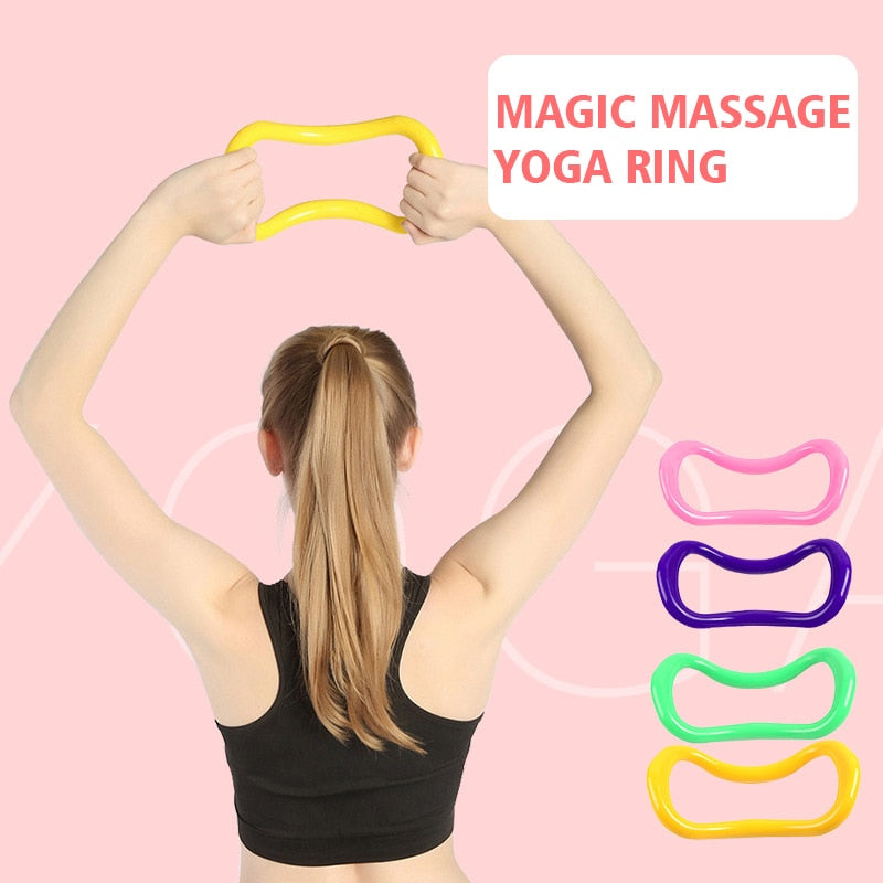 #121-1 Yoga Magic Ring Sport Workout Resistance Fitness Gym Yoga Loop Accessories Pilates Circle Bodybuilding Calf Home Training Wheel